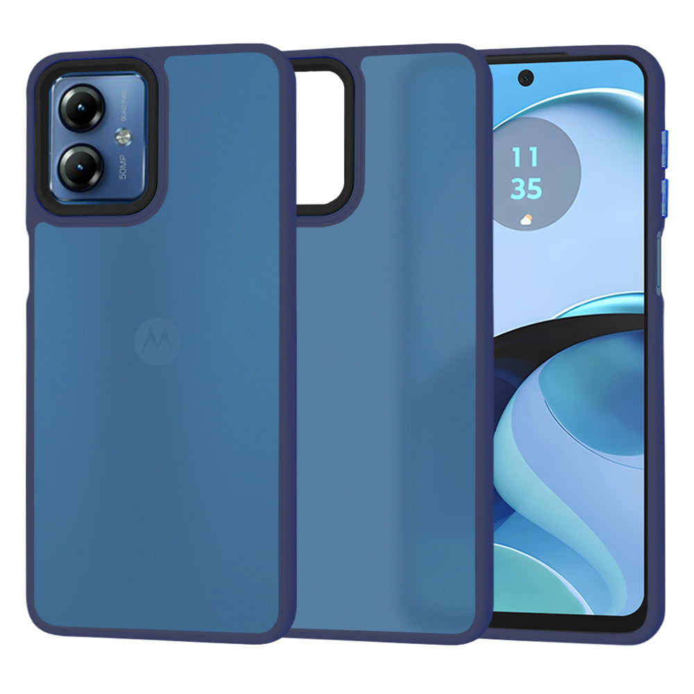 Maska za Motorola Moto G14, Techsuit, HaloFrost, Tamnoplava