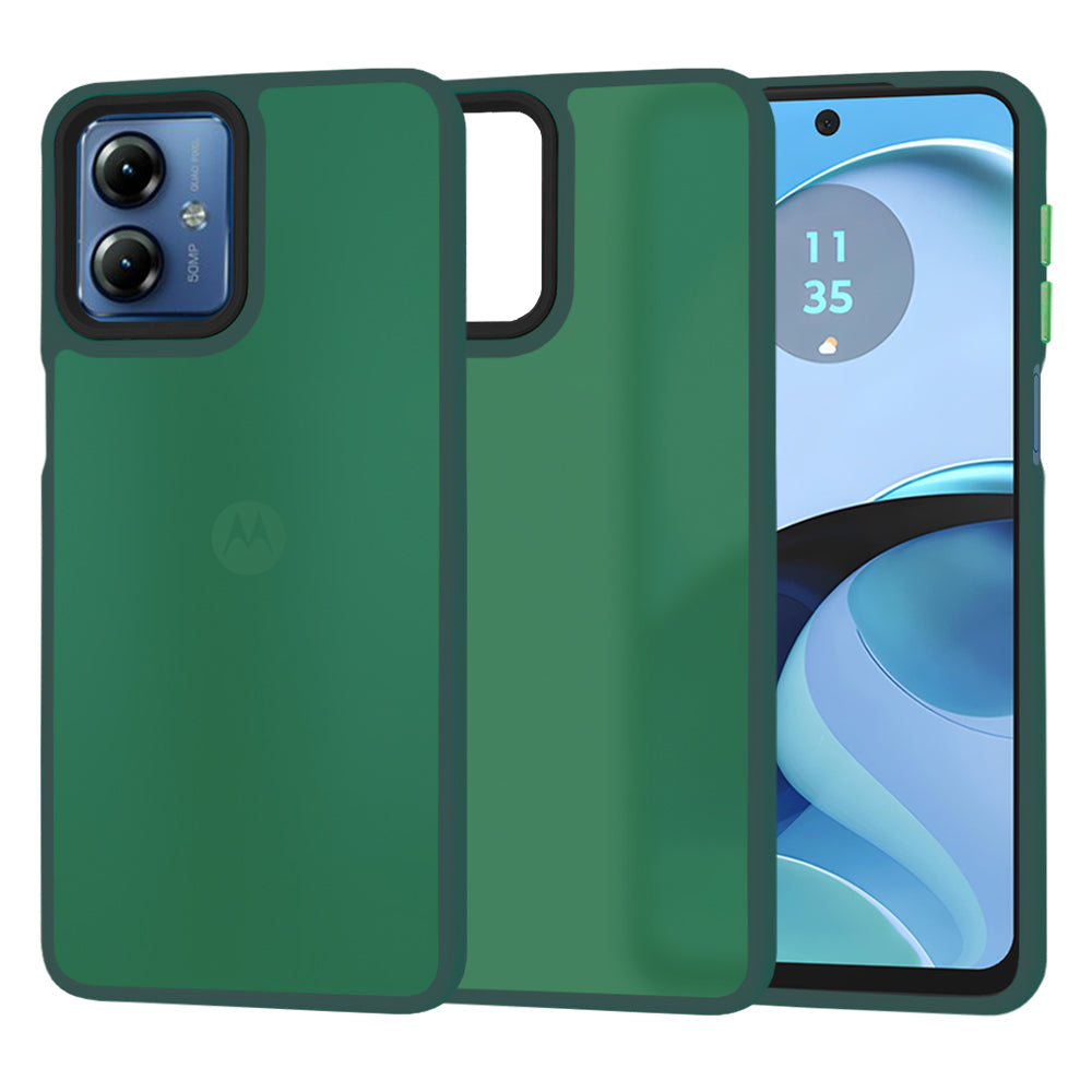 Maska za Motorola Moto G14, Techsuit, HaloFrost, Zelena