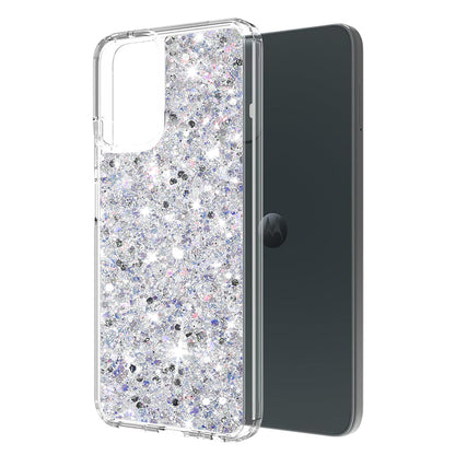 Maska za Motorola Moto G14, Techsuit, Sparkly Glitter, Bijela
