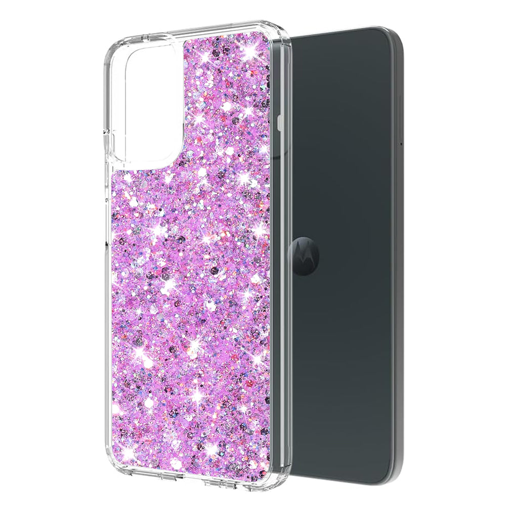 Maska za Motorola Moto G14, Techsuit, Sparkly Glitter, Magenta