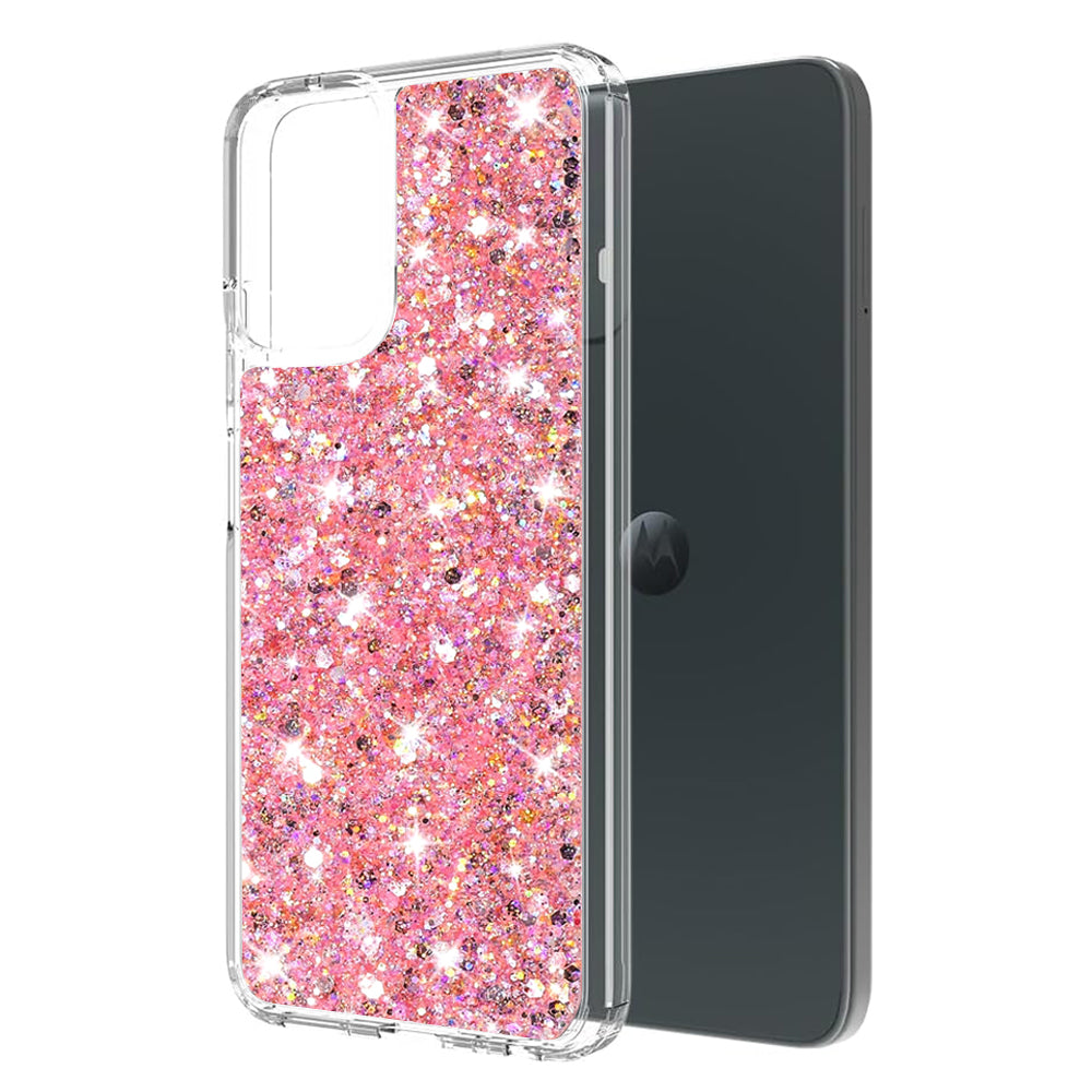 Maska za Motorola Moto G14, Techsuit, Sparkly Glitter, Roza