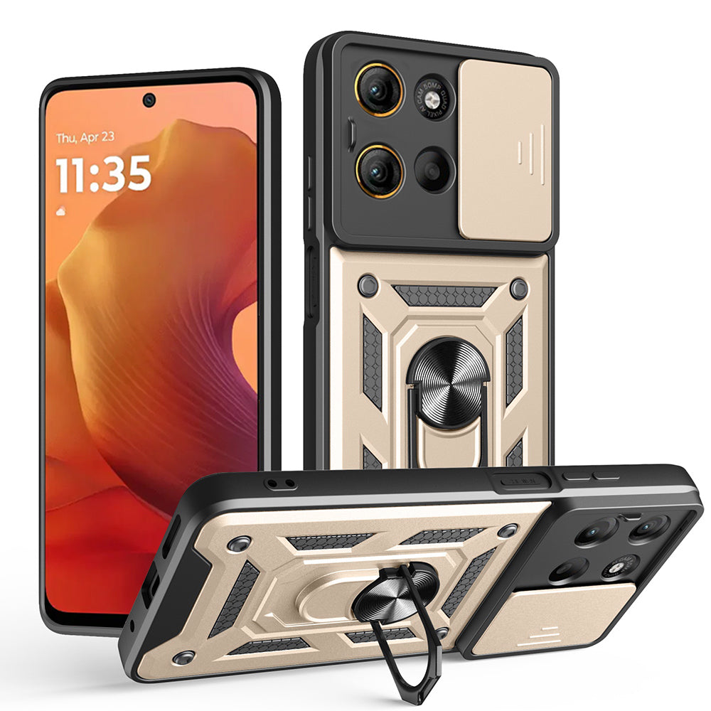 Maska za Motorola Moto G15 / G15 Power, Techsuit, CamShield, Zlatna