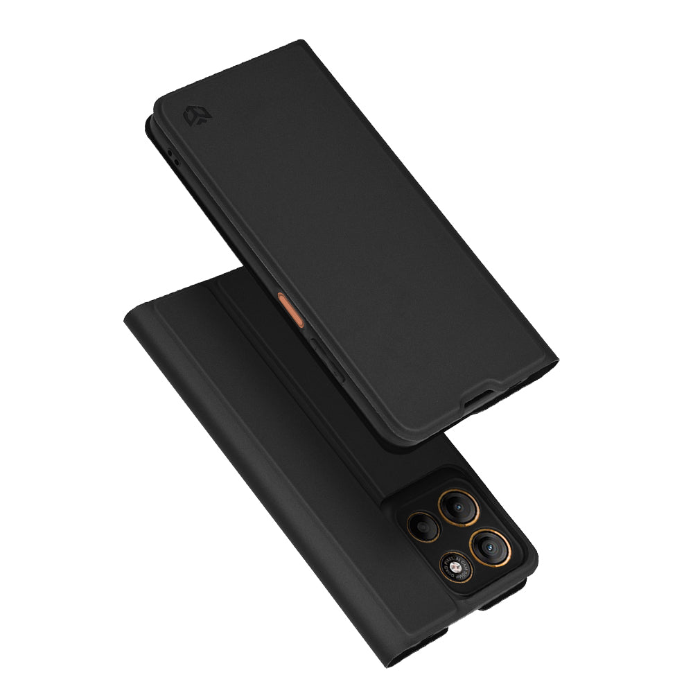 Maska za Motorola Moto G15 / G15 Power, Techsuit, Magskin Book, Crna