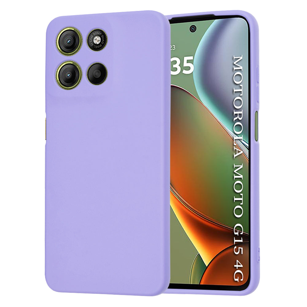Maska za Motorola Moto G15 / G15 Power, Techsuit, SoftFlex, Svijetlo Ljubičasta