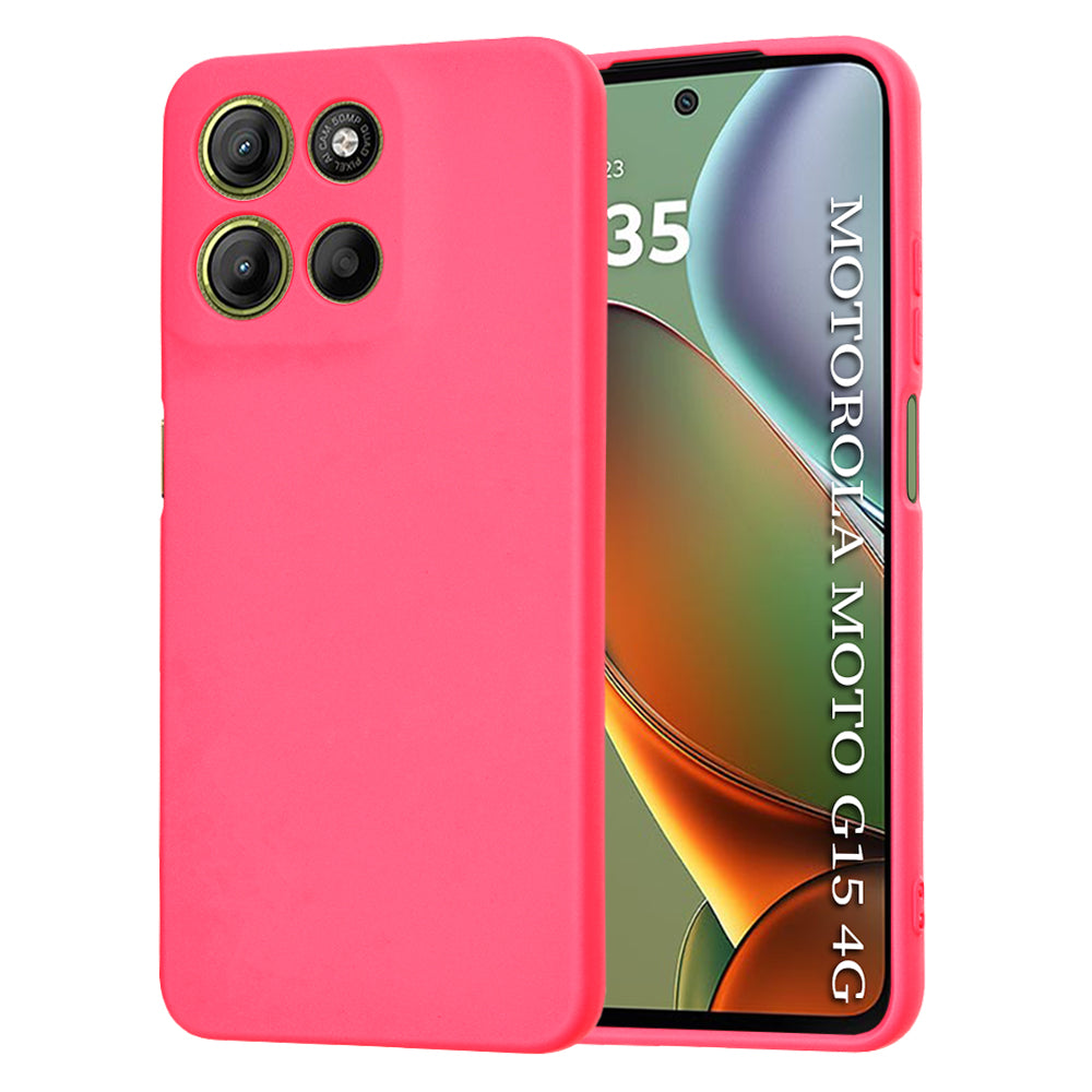 Maska za Motorola Moto G15 / G15 Power, Techsuit, SoftFlex, Tamno Roza