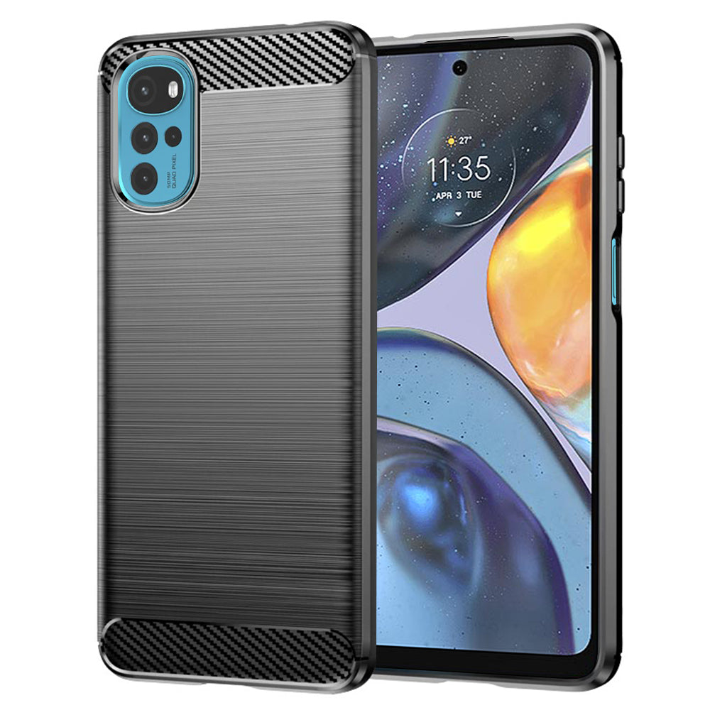 Maska za Motorola Moto G22, Techsuit, Karbon, Crna