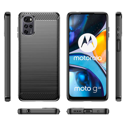 Maska za Motorola Moto G22, Techsuit, Karbon, Crna