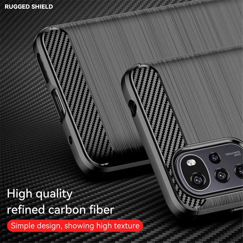 Maska za Motorola Moto G22, Techsuit, Karbon, Crna