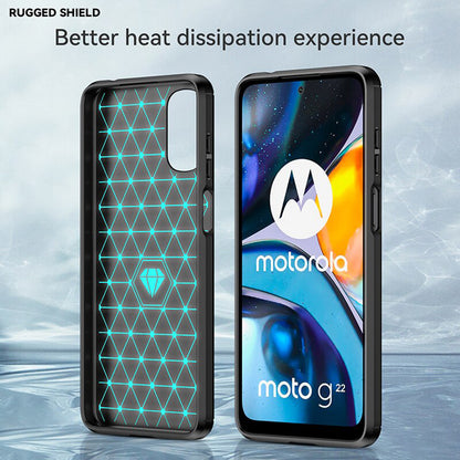 Maska za Motorola Moto G22, Techsuit, Karbon, Crna