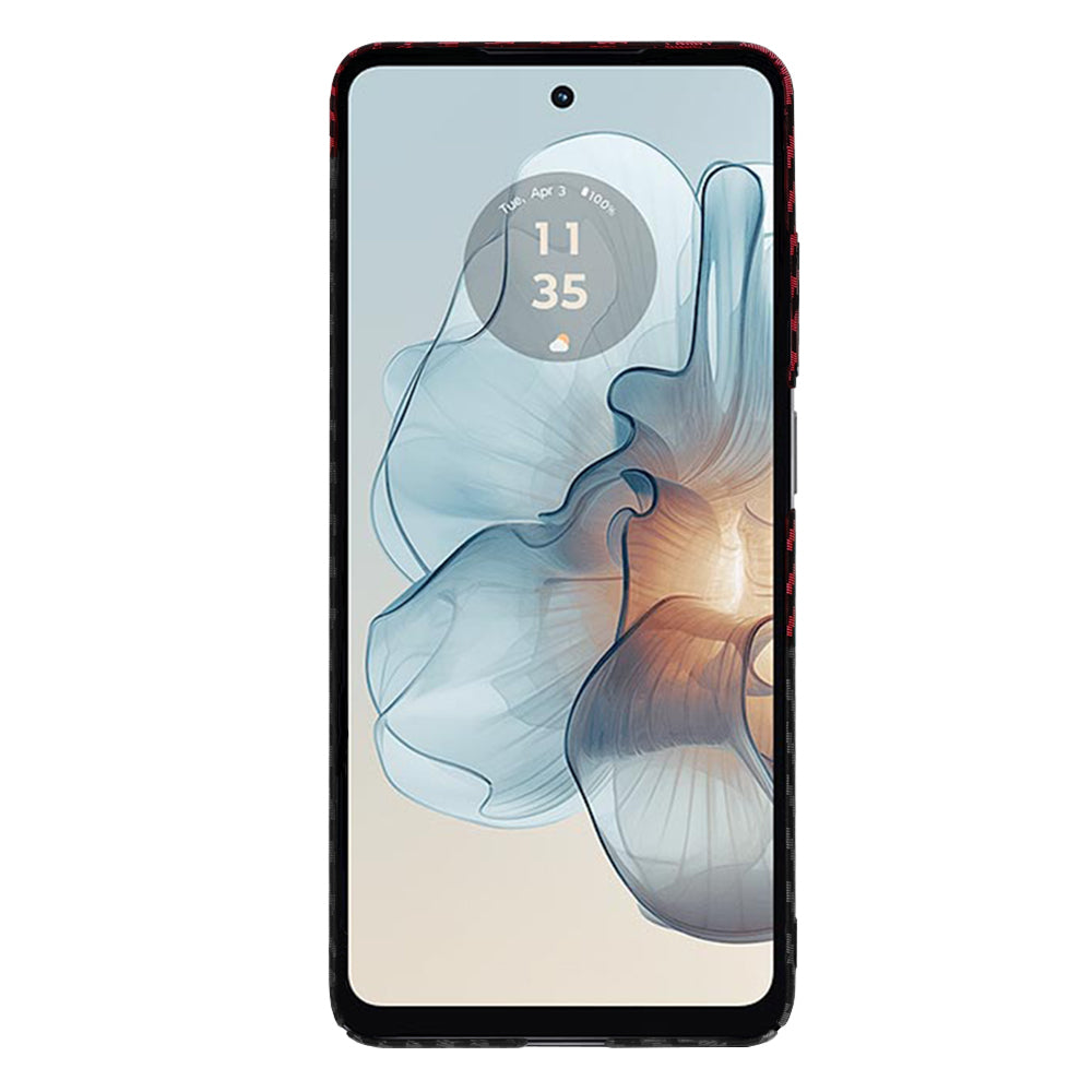 Maska za Motorola Moto G24 Power, Techsuit, Carbonite FiberShell, Crno Crvena