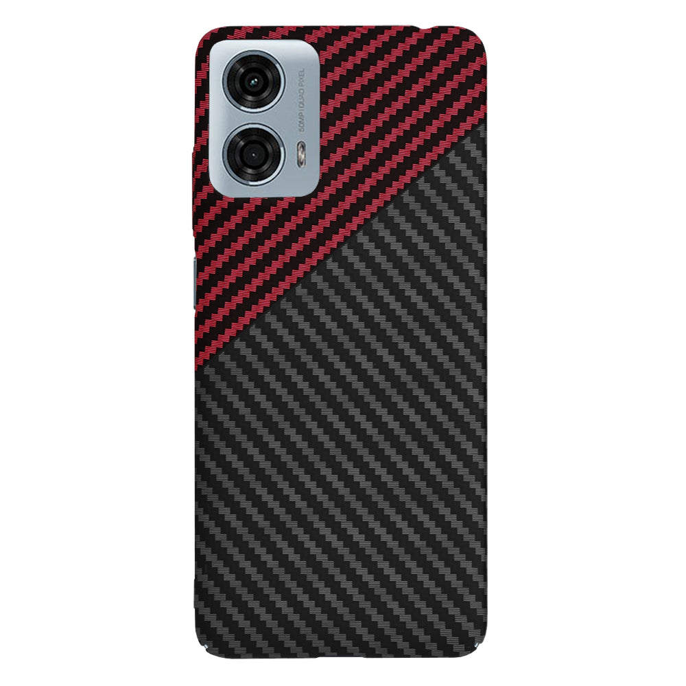 Maska za Motorola Moto G24 Power, Techsuit, Carbonite FiberShell, Crno Crvena