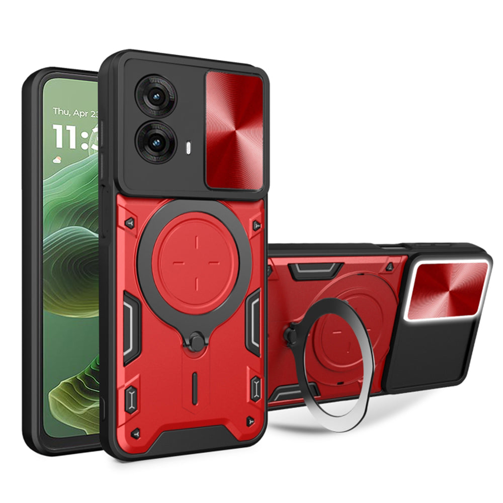Maska za Motorola Moto G35, Techsuit, CamGuard Pro, Crvena