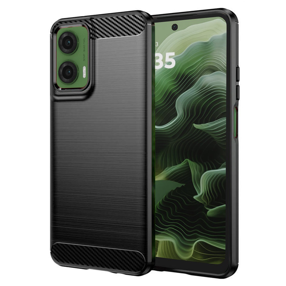 Maska za Motorola Moto G35, Techsuit, Karbon, Crna