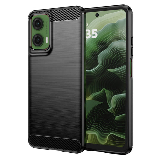 Maska za Motorola Moto G35, Techsuit, Karbon, Crna