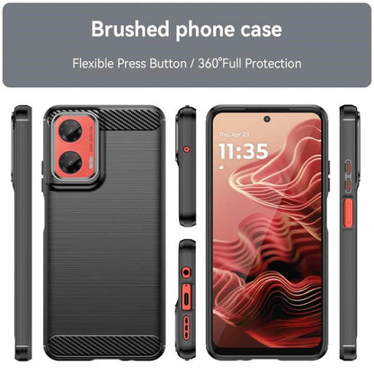 Maska za Motorola Moto G35, Techsuit, Karbon, Crna