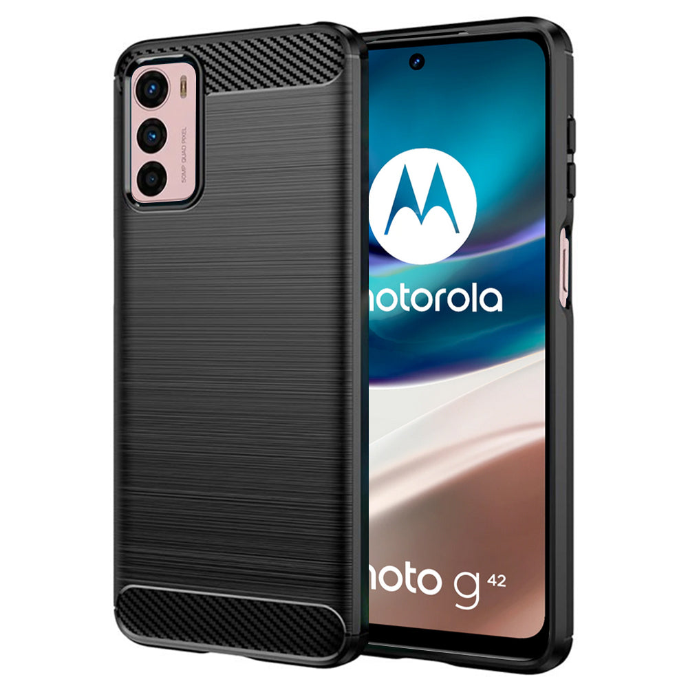 Maska za Motorola Moto G42, Techsuit, Karbon, Crna