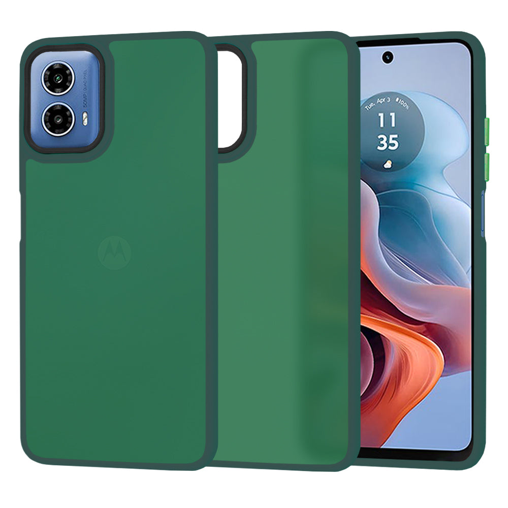 Maska za Motorola Moto G45 / G34, Techsuit, HaloFrost, Zelena