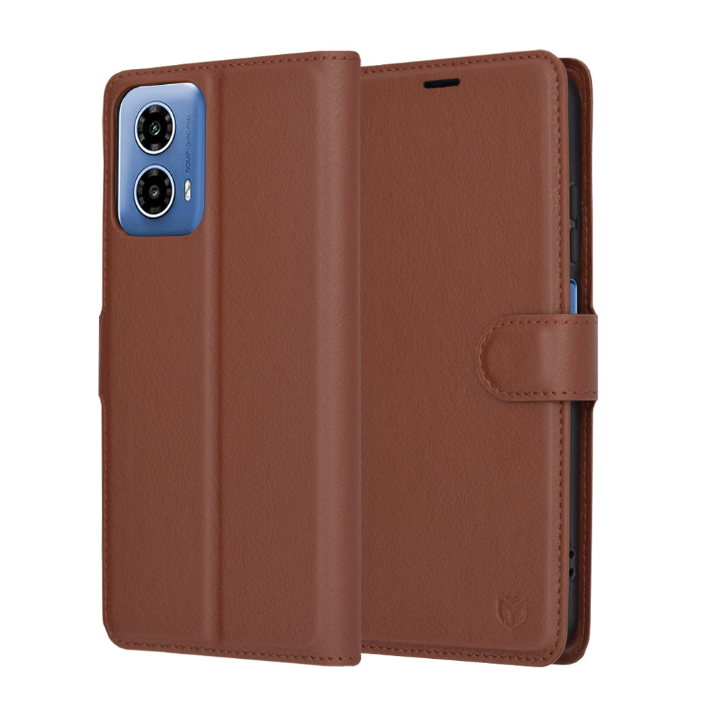 Futrola za Motorola Moto G45 / G34, Techsuit, Leather Folio, Smeđa