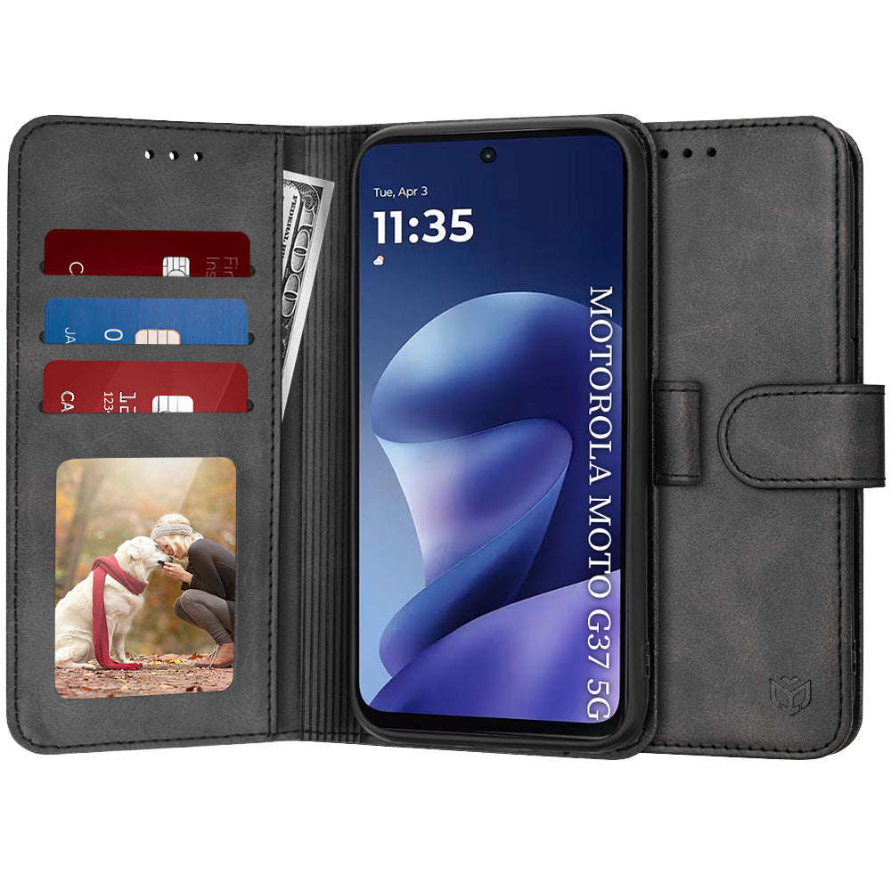 Futrola za Motorola Moto G47 / G37 Power / G37, Techsuit, Diary Book, Crna