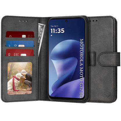 Futrola za Motorola Moto G47 / G37 Power / G37, Techsuit, Diary Book, Crna