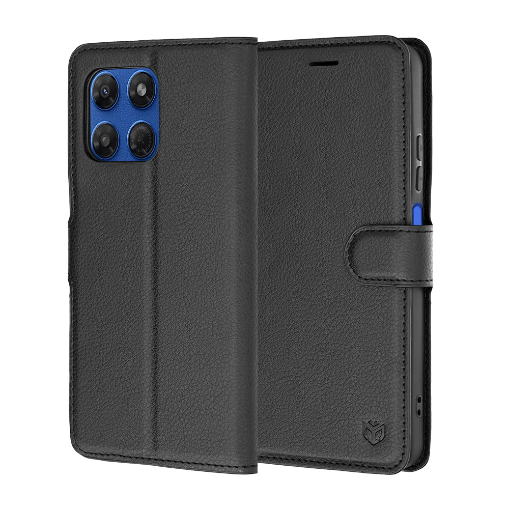 Futrola za Motorola Moto G47 / G37 Power / G37, Techsuit, Kožna Folio, Crna