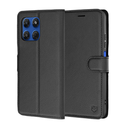 Futrola za Motorola Moto G47 / G37 Power / G37, Techsuit, Kožna Folio, Crna
