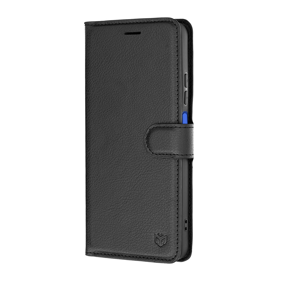 Futrola za Motorola Moto G47 / G37 Power / G37, Techsuit, Kožna Folio, Crna