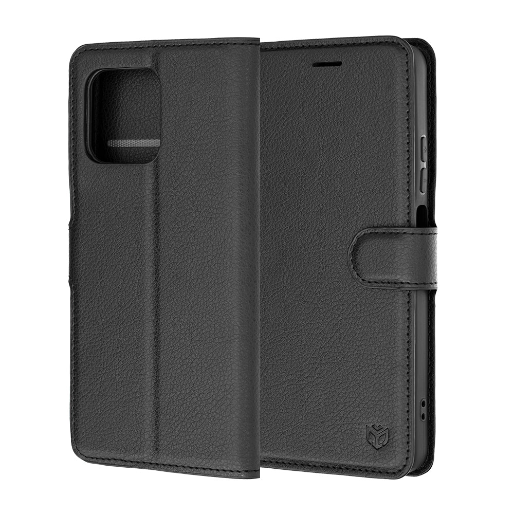 Futrola za Motorola Moto G47 / G37 Power / G37, Techsuit, Kožna Folio, Crna