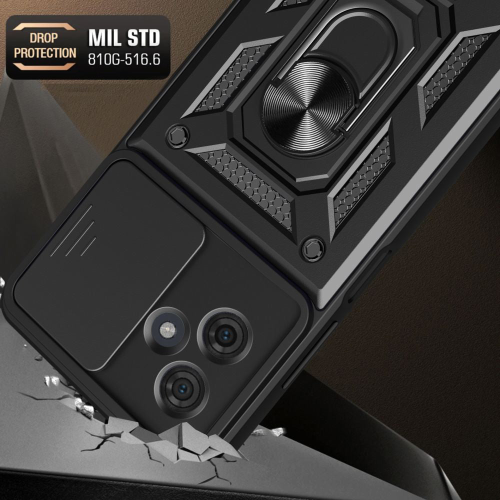 Maska za Motorola Moto G54, Techsuit, CamShield, Crna