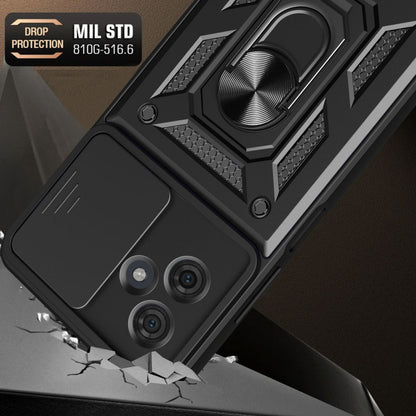 Maska za Motorola Moto G54, Techsuit, CamShield, Crna