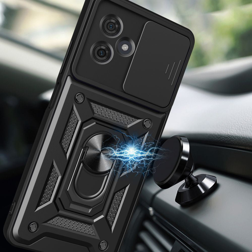 Maska za Motorola Moto G54, Techsuit, CamShield, Crna