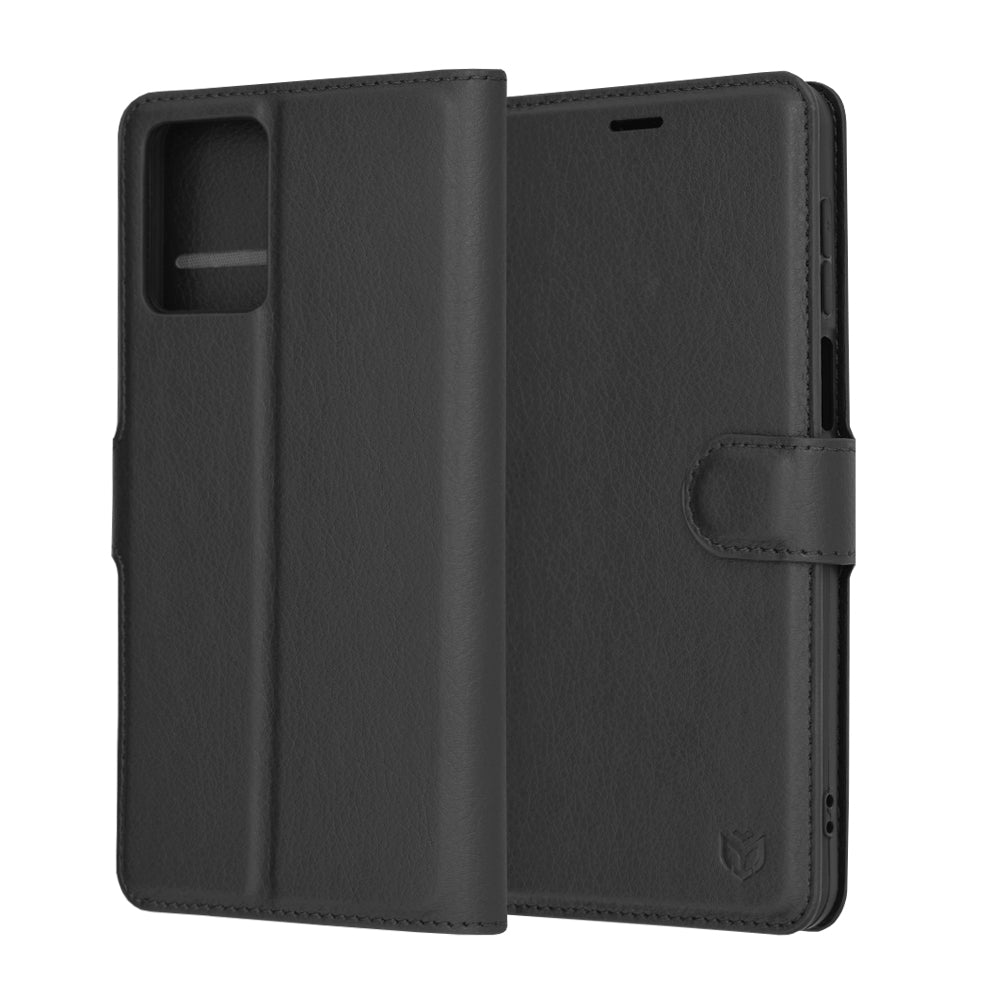 Futrola za Motorola Moto G54, Techsuit, Leather Folio, Crna