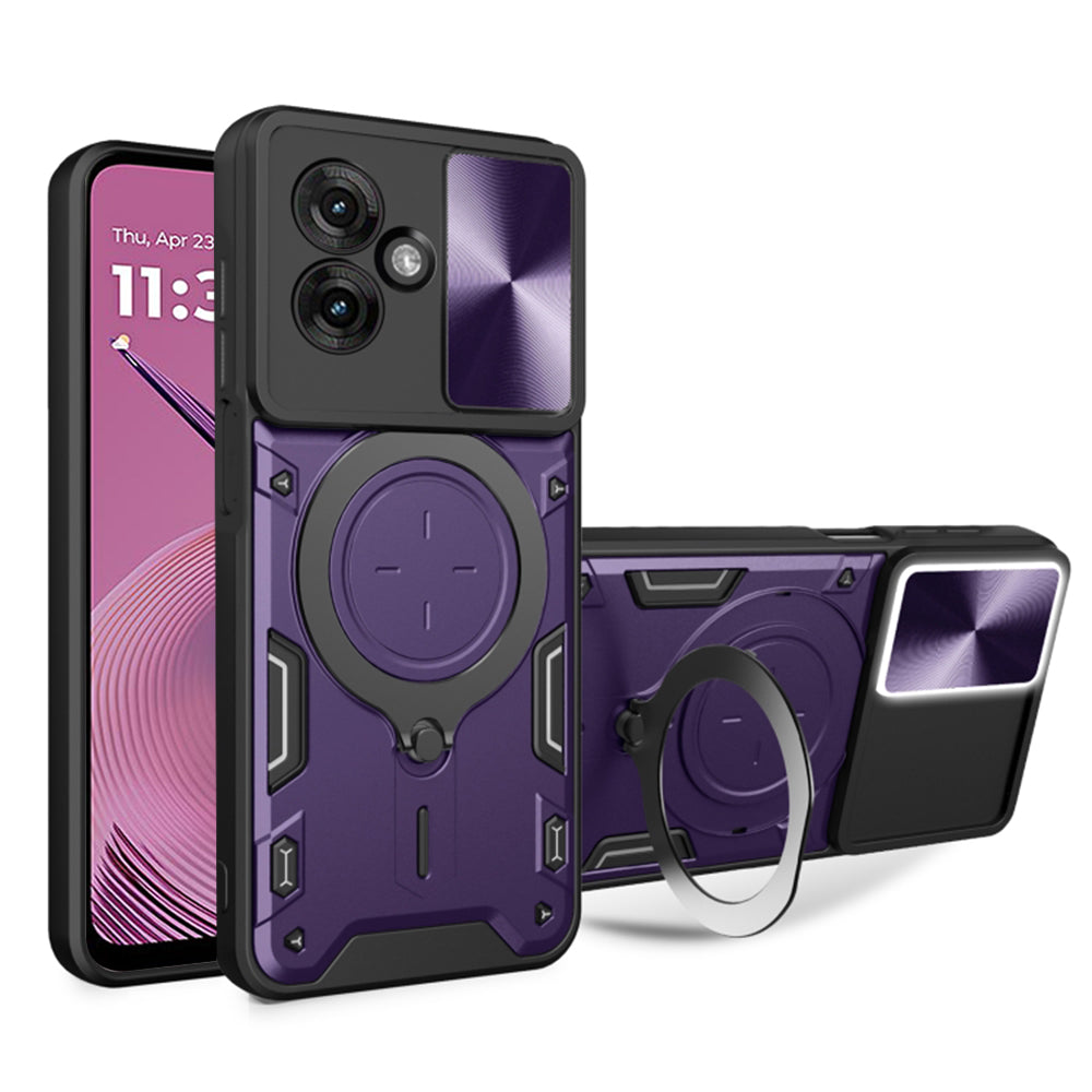 Maska za Motorola Moto G55, Techsuit, CamGuard Pro, Ljubičasta