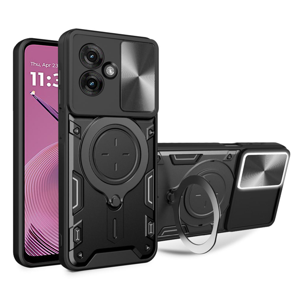 Maska za Motorola Moto G55, Techsuit, CamGuard Pro, Crna