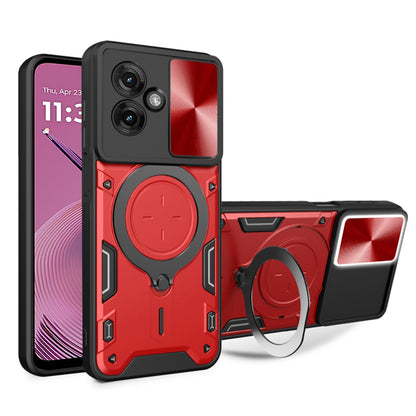 Maska za Motorola Moto G55, Techsuit, CamGuard Pro, Crvena