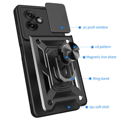 Maska za Motorola Moto G55, Techsuit, CamShield, Crna