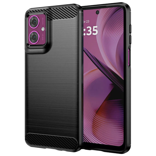 Maska za Motorola Moto G55, Techsuit, Karbon, Crna