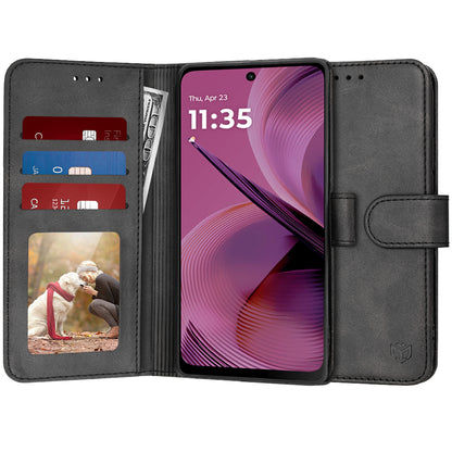 Futrola za Motorola Moto G55, Techsuit, Diary Book, Crna
