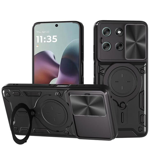 Maska za Motorola Moto G56, Techsuit, CamGuard Pro, Crna