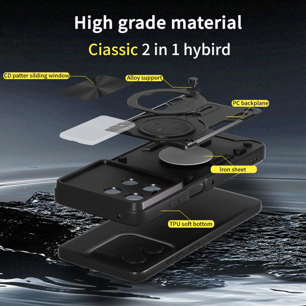 Maska za Motorola Moto G56, Techsuit, CamGuard Pro, Crna