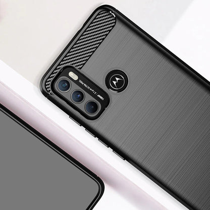 Maska za Motorola Moto G60, Techsuit, Karbon, Crna
