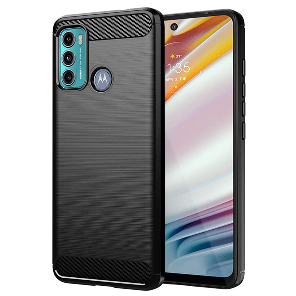 Maska za Motorola Moto G60, Techsuit, Karbon, Crna