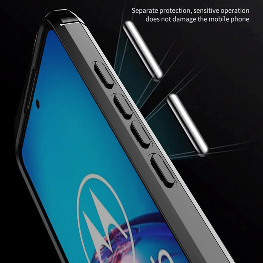 Maska za Motorola Moto G60, Techsuit, Karbon, Crna