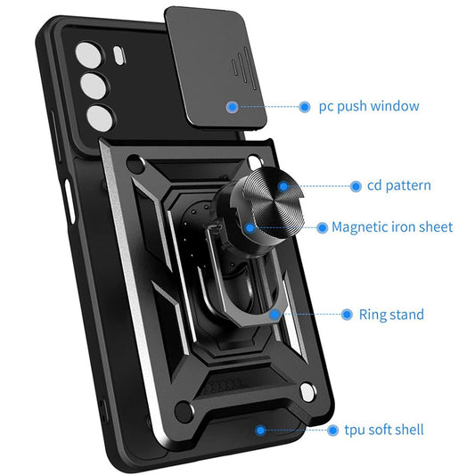 Maska za Motorola Moto G62 5G, Techsuit, CamShield, Crna