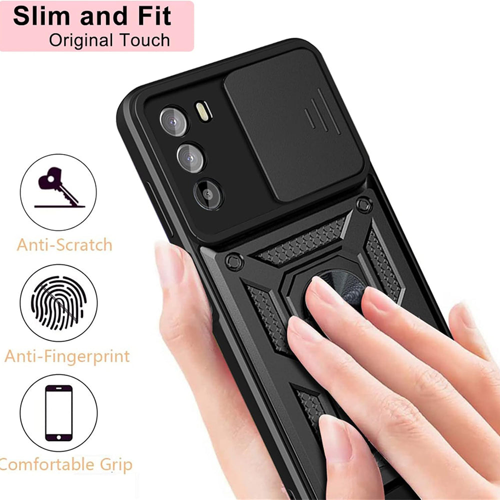 Maska za Motorola Moto G62 5G, Techsuit, CamShield, Crna