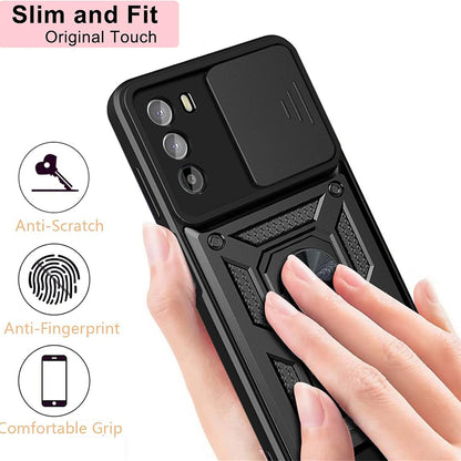 Maska za Motorola Moto G62 5G, Techsuit, CamShield, Crna