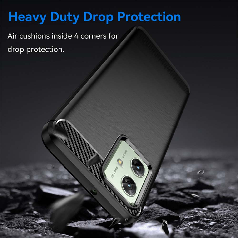 Maska za Motorola Moto G64 / G54 Power Edition / G54, Techsuit, Karbon, Crna