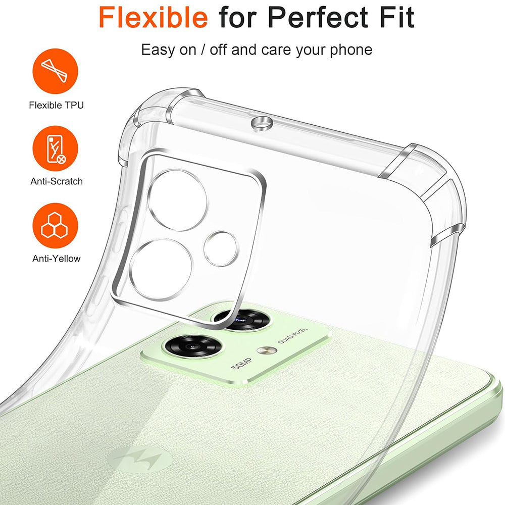 Maska za Motorola Moto G64 / G54 Power Edition, Techsuit, Otporna na udarce, Prozirna