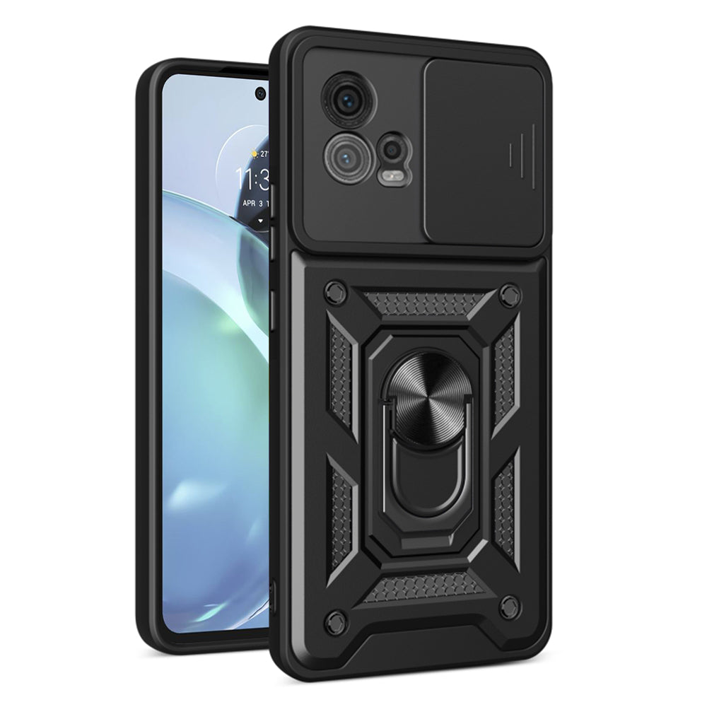 Maska za Motorola Moto G72, Techsuit, CamShield, Crna