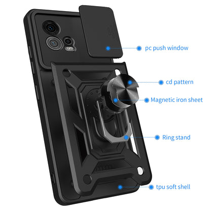 Maska za Motorola Moto G72, Techsuit, CamShield, Crna